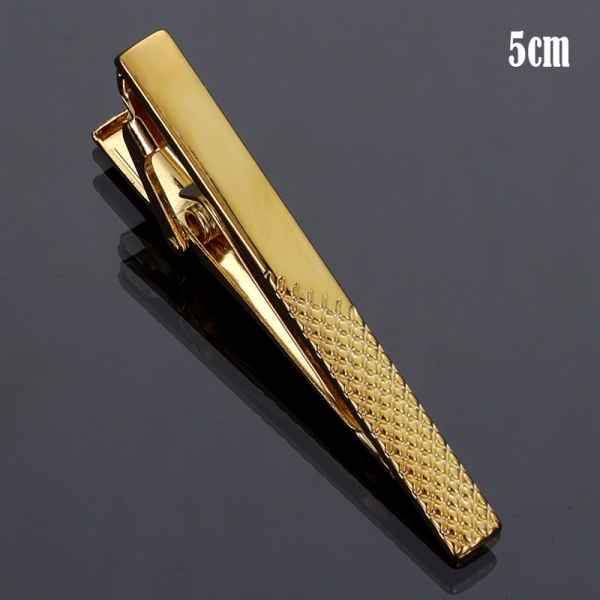 T6-5 Mens Metal Silver Gold Tie Clip