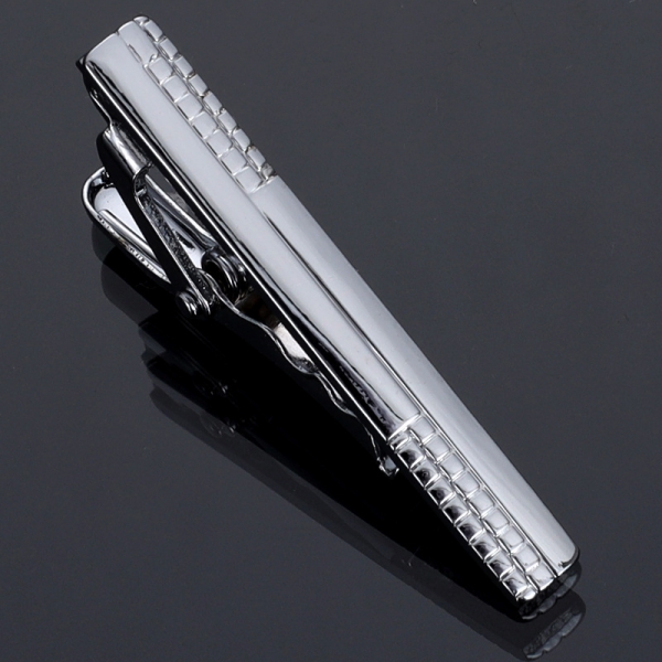 T3-18 Mens Metal Silver Gold Tie Clip
