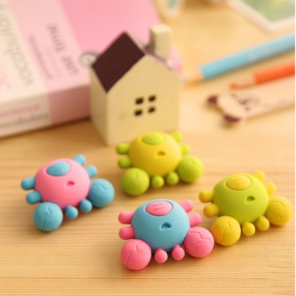 Cute Crab Erasers Animal Rubbers
