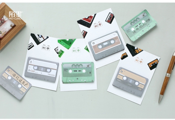 Vintage Cassettes Cute Sticky Notes Novelty Sticky Note Pad Bookmark Memo Index Tab Page Markers