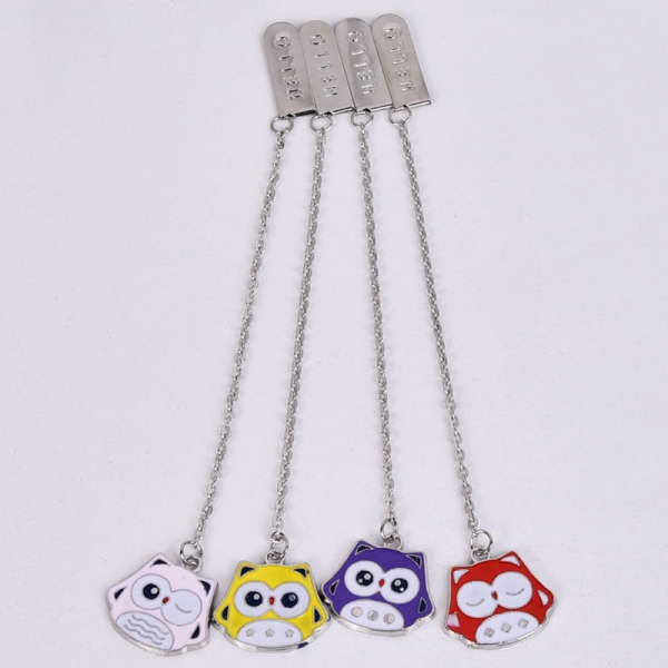 Cute Owls Metal Bookmarks For Books Book Markers With Chain Readers Gift