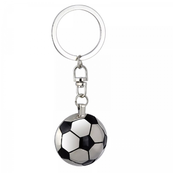 Football Keyring Silver Metal Key Ring Key Fob World Cup Football Fans Gift