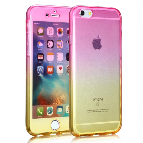 Basic Pink and Yellow iPhone 6 Plus 6S Plus Phone Case