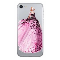 Girl In Purple Ball Dress Phone Case Soft Cover iPhone 5 6 6S 7 8 Plus