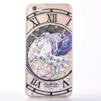 Glitter Liquid Unicorn Pink Love Hearts iPhone 6 Plus 6S Plus Phone Case