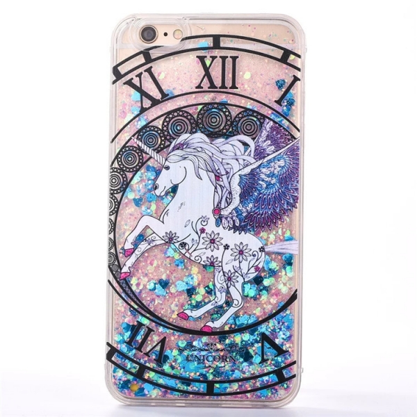Glitter Liquid Unicorn Blue iPhone 10 iPhone X Phone Case