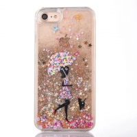 Glitter Liquid - Girl B Gold iPhone 10 iPhone X Phone Case