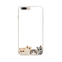 Adorable Kitten Cats Transparent Hard Phone Case Cover iPhone 5 5S 6 6S 7 8 Plus