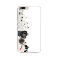 Adorable Kitten Cats Transparent Hard Phone Case Cover iPhone 5 5S 6 6S 7 8 Plus