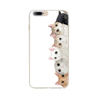 Adorable Kitten Cats Transparent Hard Phone Case Cover iPhone 5 5S 6 6S 7 8 Plus