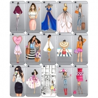 Fashion Modern Girl Cute Hard Phone Case Cover iPhone 5 5S 6 6S 7 8 Plus