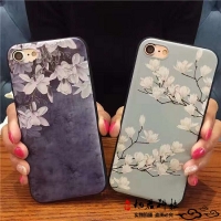 White Orchid Flowers Phone Case Silicone Soft Floral Cover iPhone 6 6S 7 8 Plus