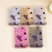 Dandelion Flowers Butterflies Glitter Liquid Hard Phone Case Cover iPhone 5 5S 6 6S 7 Plus