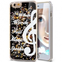 Glitter Liquid - Music Note iPhone 6 6S Phone Case