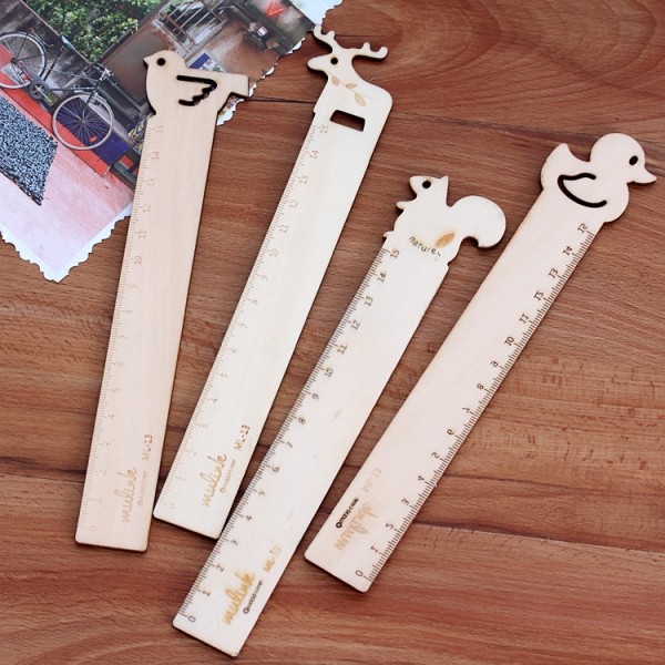 Cute Animals Wooden Rulers Kids Party Gift Bag Fillers Christmas Stocking