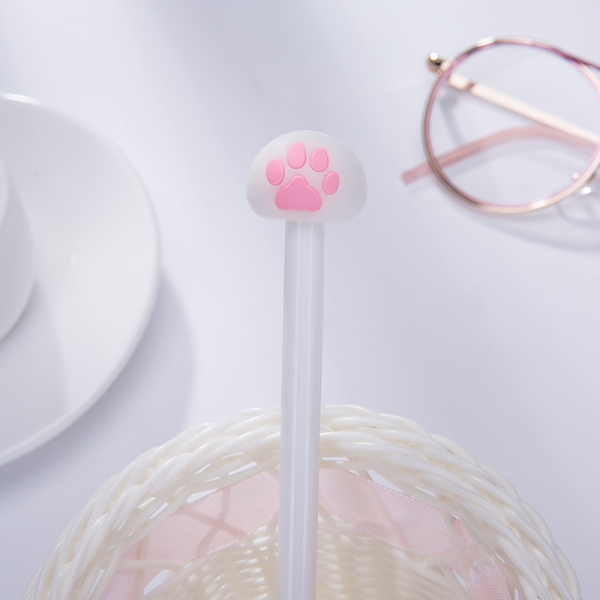 Cute Cat Kitten Paw Ballpoint Gen Pen White Paw
