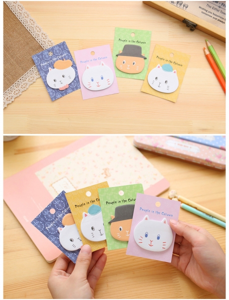 Kitten Cats Cute Sticky Notes Novelty Sticky Note Pad Bookmark Memo Index Tab Page Markers