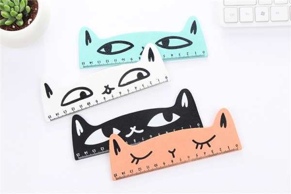 15cm Cute Kitten Cats Wooden Rulers Party Gift Bag Fillers Christmas Stocking