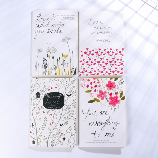 Garden Flowers Cute A5 Floral Notebooks Lined Note Books Large Notepads Note Pad