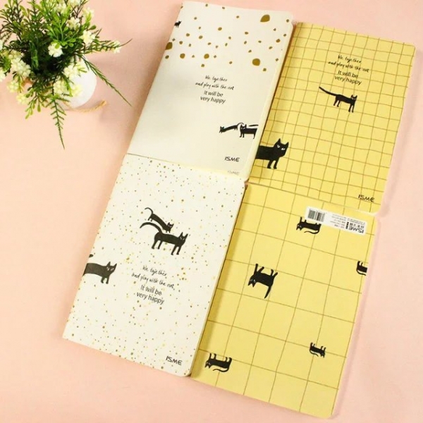 Lovely Black Kitten Cats A5 Cute Notebooks Lined Note Books Large Notepads