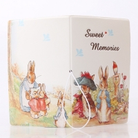 Rabbits In Garden PU Leather Removable Wristlet Strap Cute Passport Cover Travel ID Holder