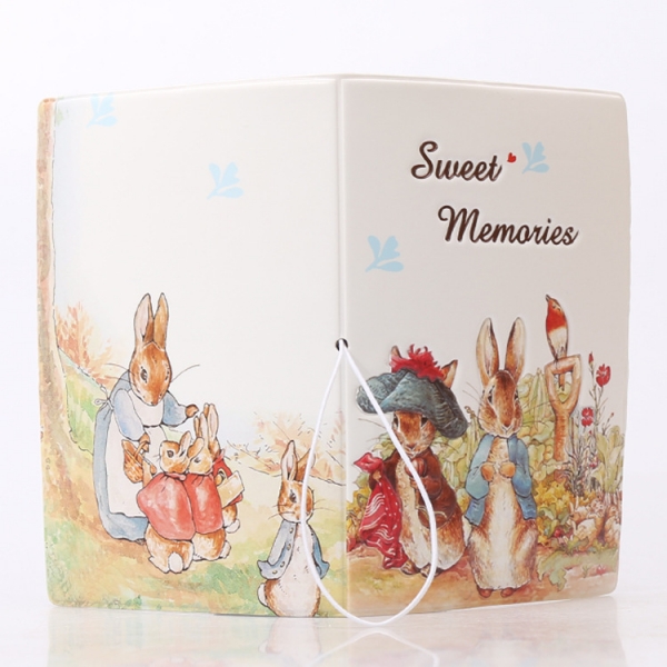 Rabbits In Garden PU Leather Removable Wristlet Strap Cute Passport Cover Travel ID Holder