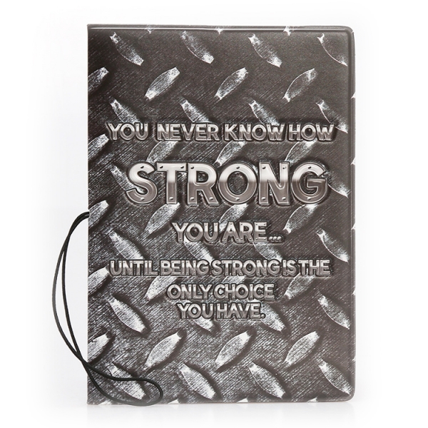 Cool Metal Effect Passport Cover Travel ID Holder Wallet Case With Card Ticket Pouch Elastic Band