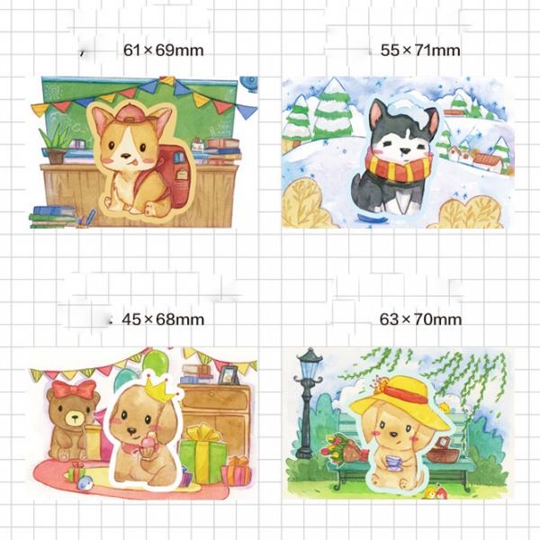 4pk Puppy Dogs Cute Sticky Notes Novelty Sticky Note Pad Bookmark Memo Index Tab Page Markers