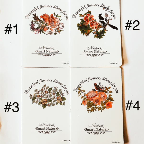 Garden Birds Flowers A5 Cute Notebooks Floral Note Books Large Notepads Lined Notes Pad