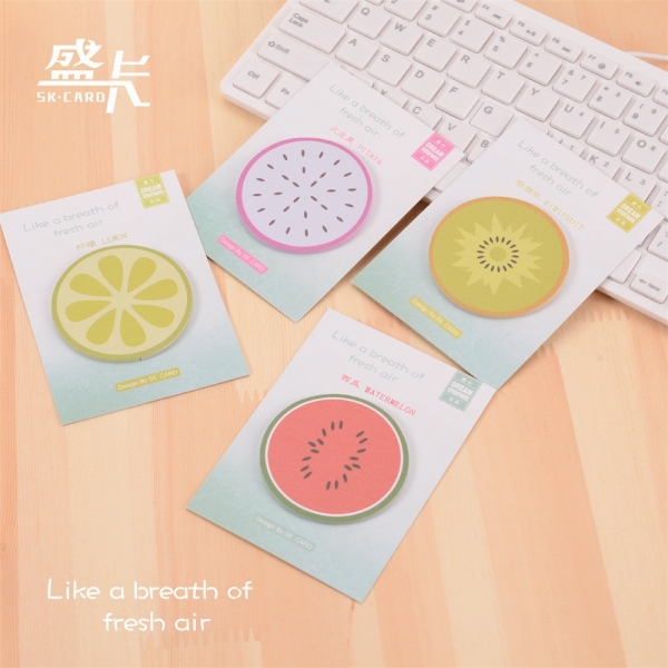 Cute Watermelon Kiwi Fruit Lemon Novelty Sticky Notes Pad Bookmark Memo Index Tab Page Markers