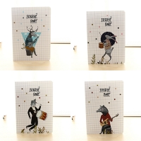 Woodland Animals Music Party B5 Large Notebooks Notepads Note Books Notes Pad