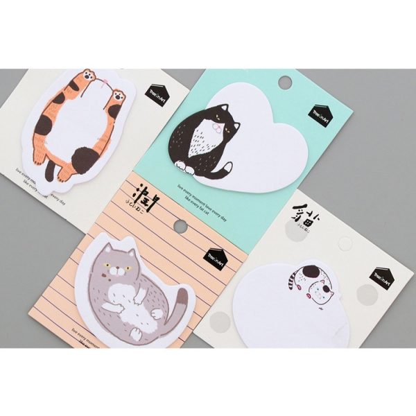 4pk Kitten Cats Cute Sticky Notes Novelty Sticky Note Pad Bookmark Memo Index Tab Page Markers