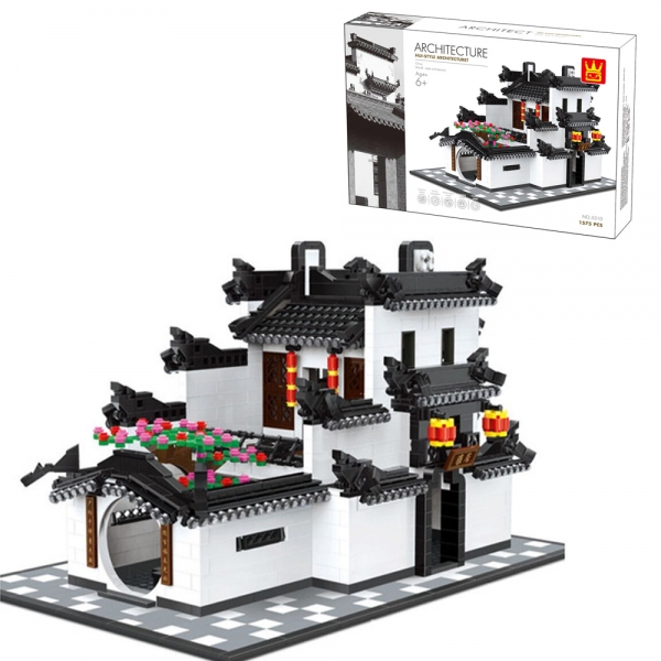 Large Traditional Japanese Cottage Building Bricks Construction Blocks Toy Set