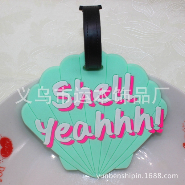 Green Shell  Luggage Tags Cute Holiday Suitcase Labels Travel Bag Identity