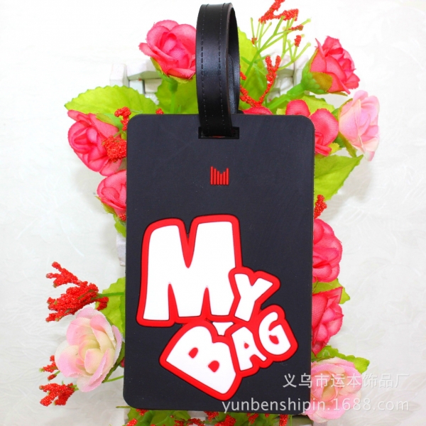 My Bag Black Luggage Tags Cute Holiday Suitcase Labels Travel Bag Identity
