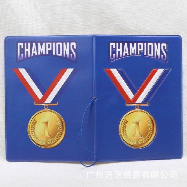 Champions Medal Passport Cover Travel ID Holder Wallet Case With Elastic Band