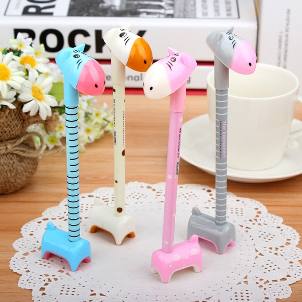 Cute Donkey Giraffe Animals Novelty Ballpoint Gel Pens School Supply Rewards Party Gift Bag Fillers