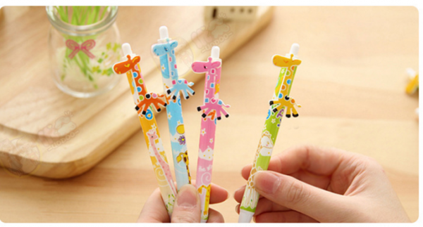 Cute Giraffe Animals Ballpoint Gel Pens School Supply Party Gift Bag Fillers