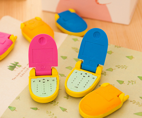 Mobile Phone Cute Puzzle Erasers Novelty Fun Kids Rubbers Party Gift Bag Fillers