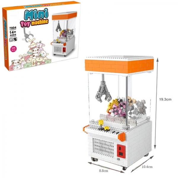 Toy Crane Claw Machine Mini Building Bricks Construction Blocks Toy Set