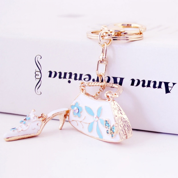 Elegant Handbag Shape with Flower bag charm