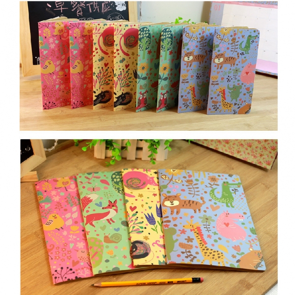 Garden Birds Cats Woodland Animals Kraft Paper Mini Notebooks Small Memo Notepad