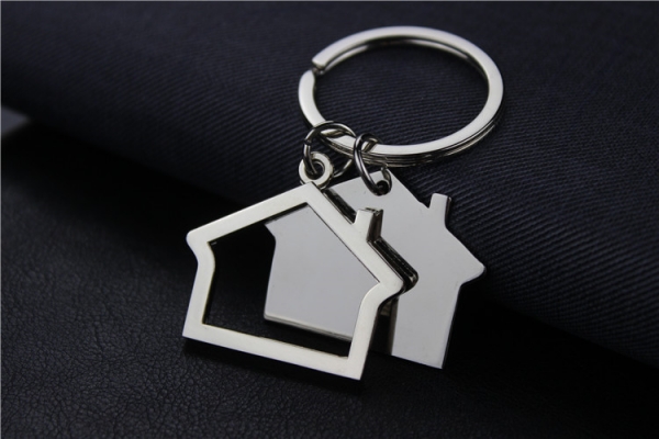 Family House Home Silver Keyrings Novelty Metal Key Rings