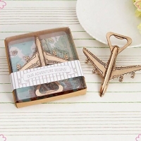 Copper Vintage Style Antique Airplane Bottle Opener Gift Box Wedding Party Favor