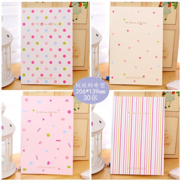 Colourful Dots Triangle Stripes Patterned A5 Cute Notebooks Notepads Notes Pad