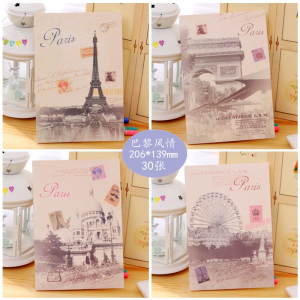 Paris Holiday France Tourist Attractions A5 Cute Notebooks Notepads Memo Pads