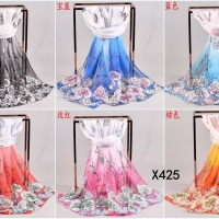 160 50cm Flowers Floral Fashion Ladies Scarves Chiffon Scarf Womens Shawls X425