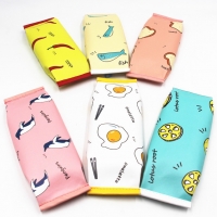Food Egg Animals Penguin Cute Plastic Pencil Cases Cosmetics Make Up Bags Pen Pouches