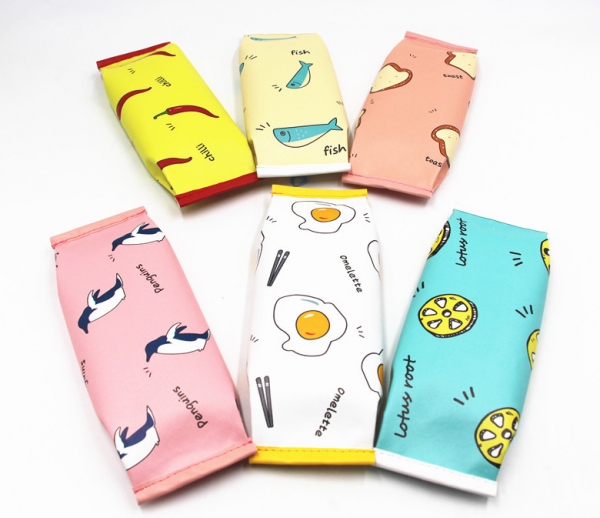 Food Egg Animals Penguin Cute Plastic Pencil Cases Cosmetics Make Up Bags Pen Pouches