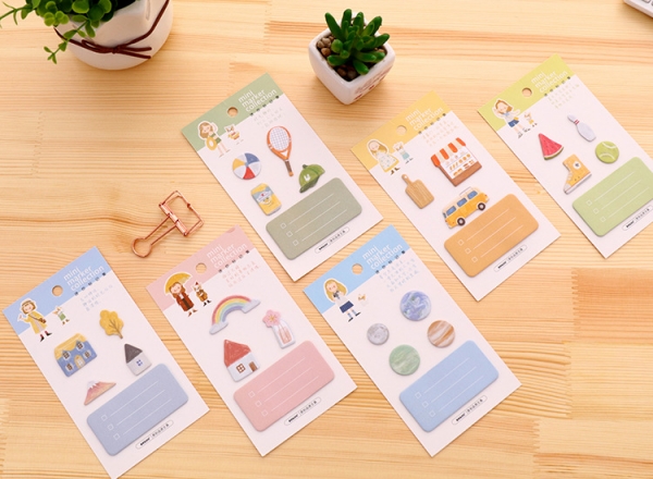 Little Girls Dream Life Cute Sticky Notes Pad Bookmark Memo Index Tab Page Markers